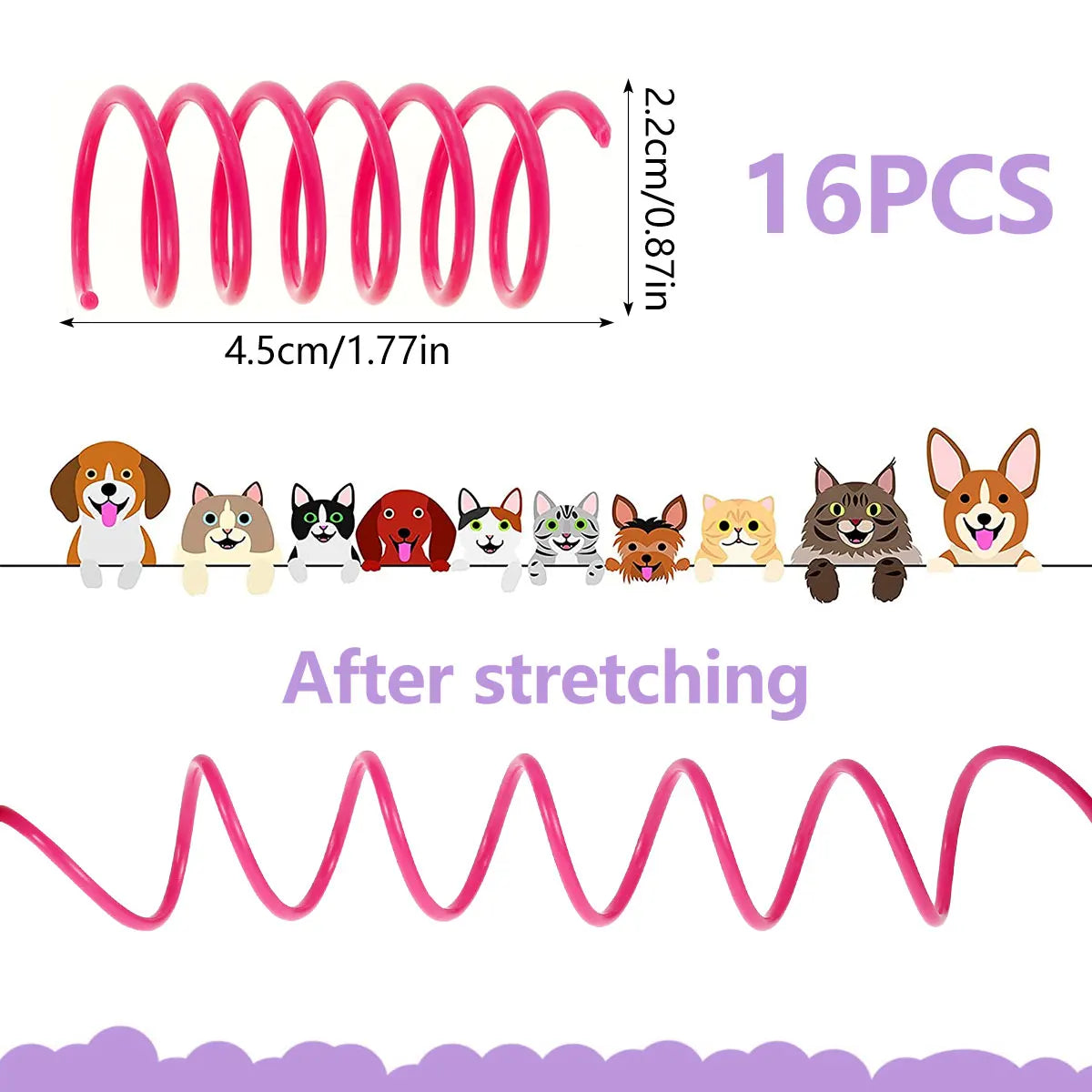 Cat Spring Toy 80 Pack