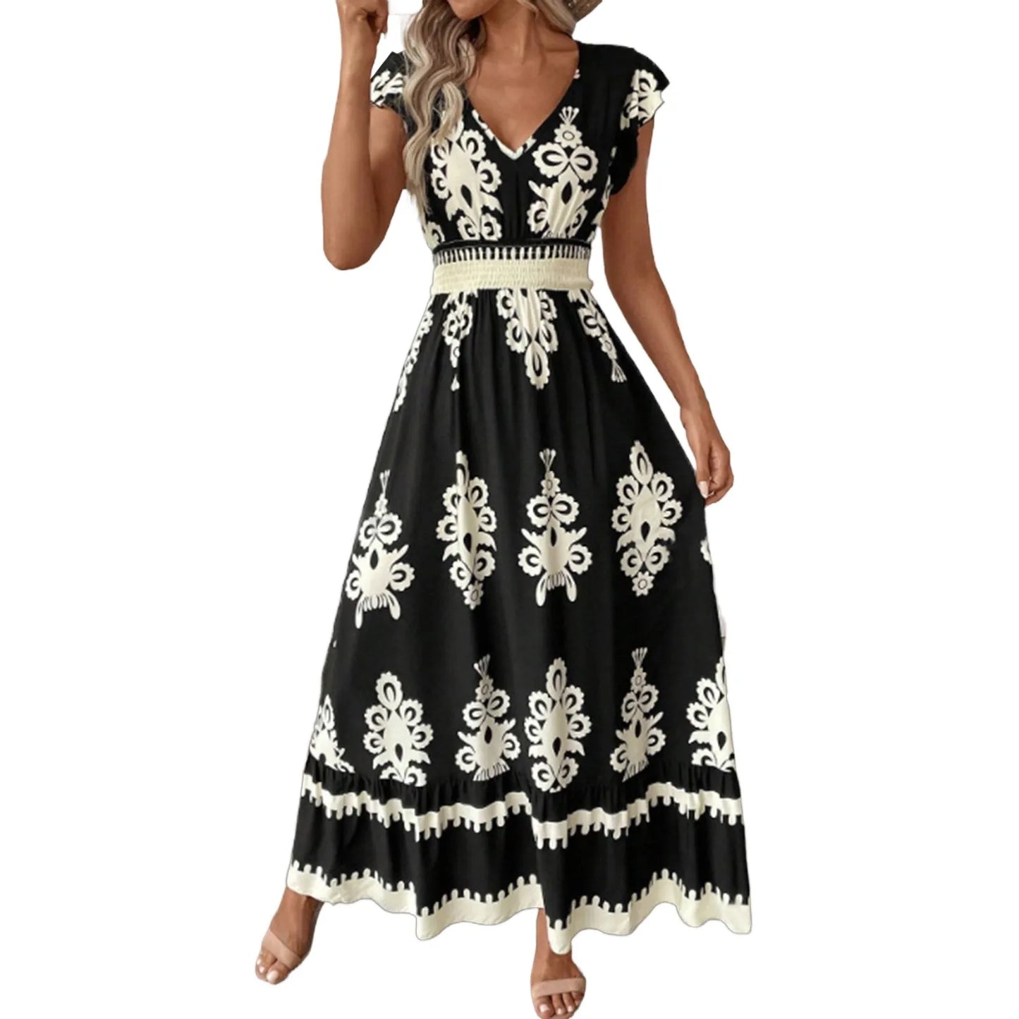Maxi Boho Print Dress