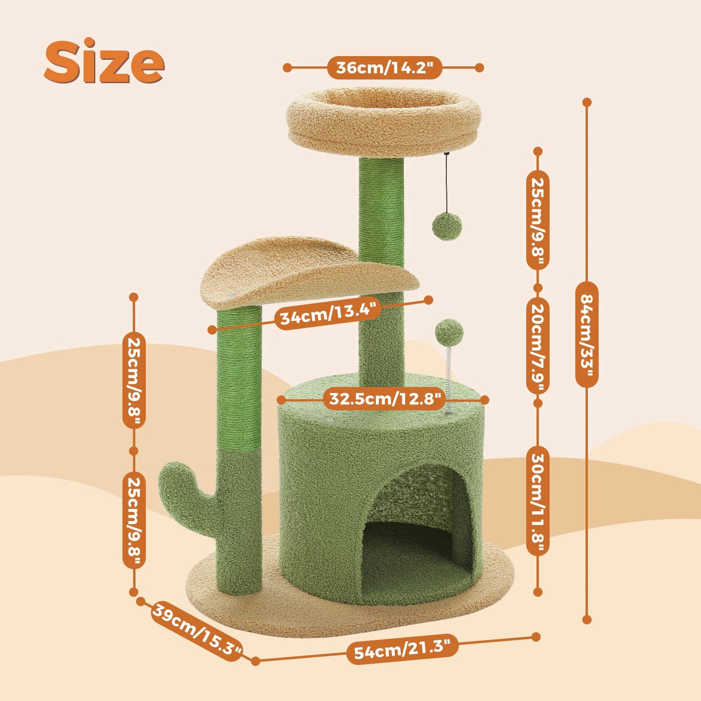 Flower Cat Tree with Scratching Post