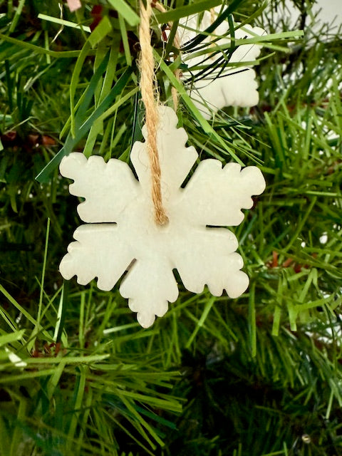 Selenite Snowflake Ornament