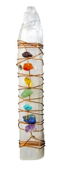 Selenite Chakra Wand