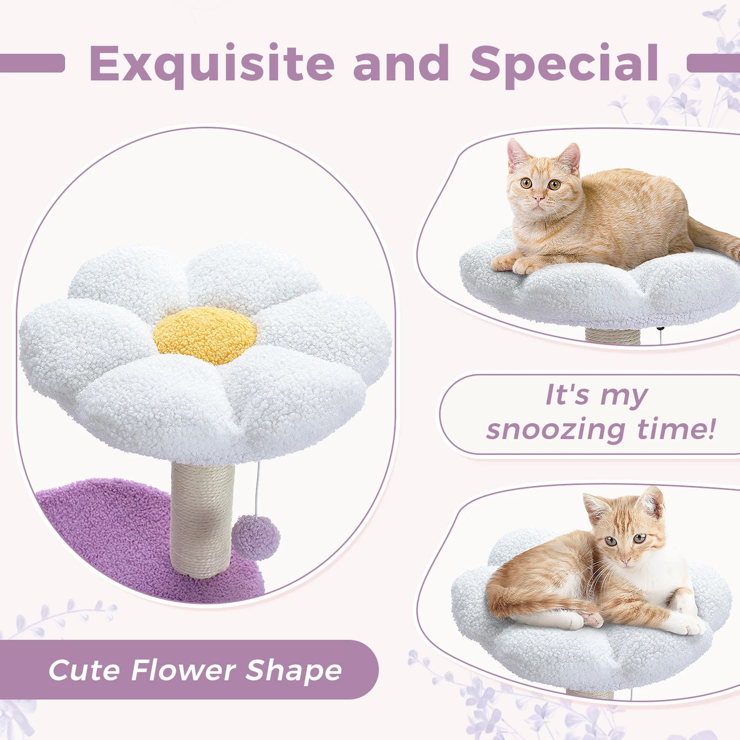 Flower Cat Tree with Scratching Post