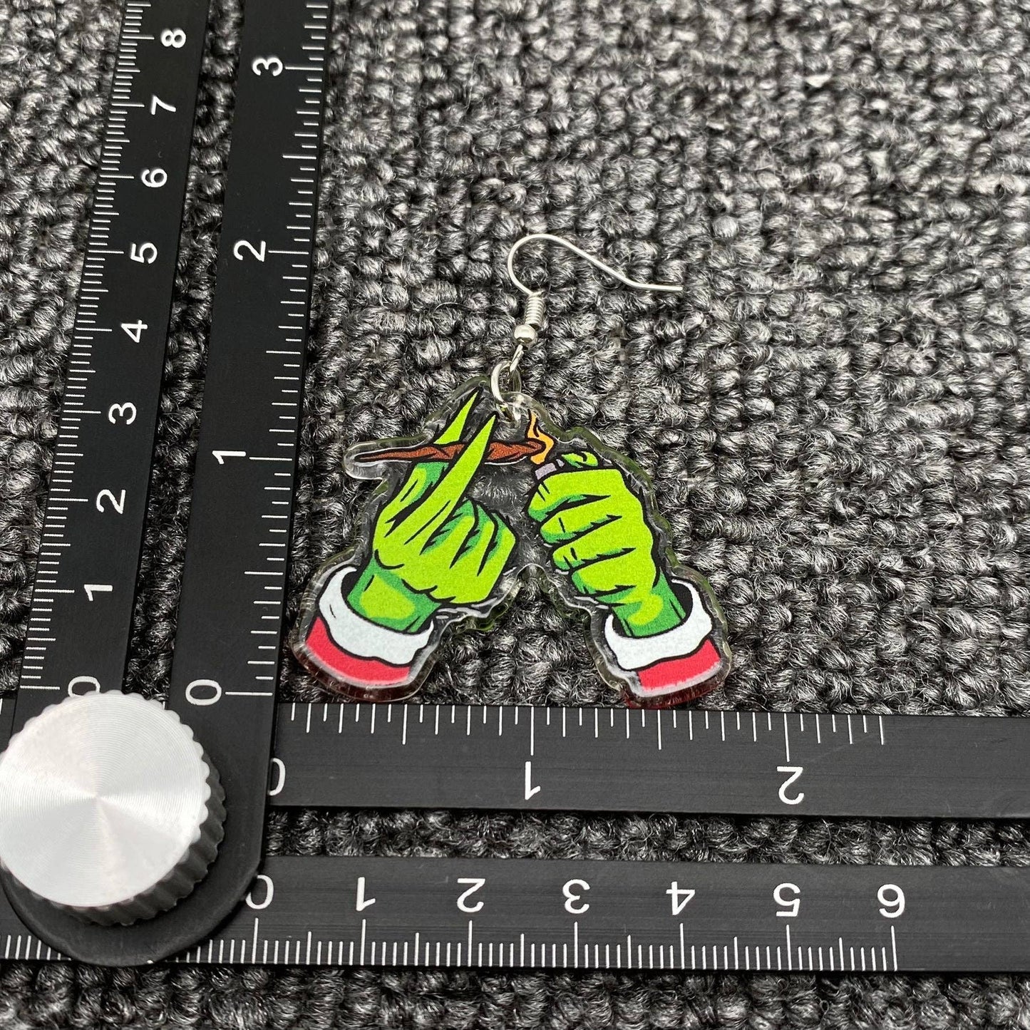 Grinch Lights a Blunt Earrings