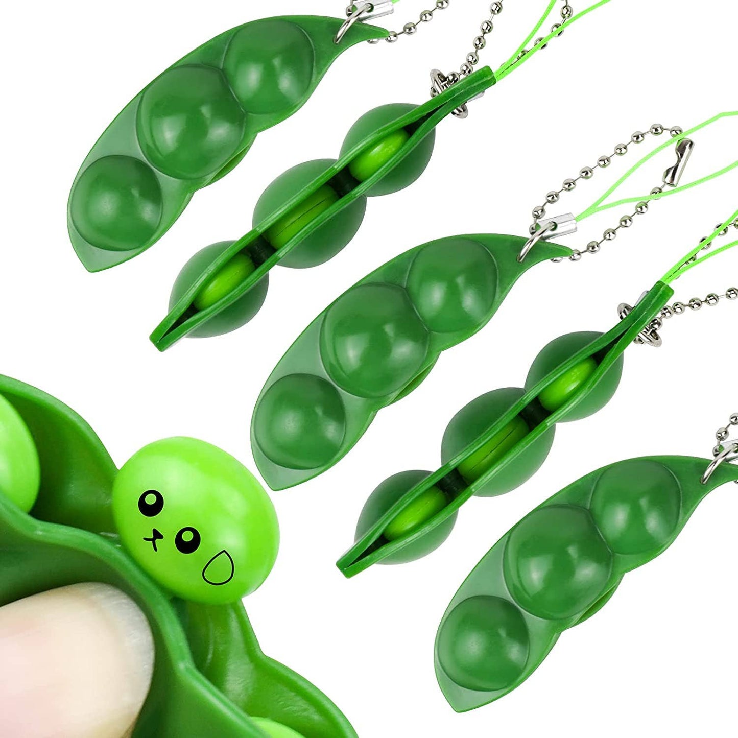 Pea Pod Fidget Keychain
