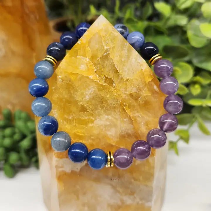 Anxiety Relief Bracelet - Blue Aventurine, Sodalite & Amethyst