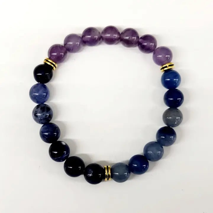Anxiety Relief Bracelet - Blue Aventurine, Sodalite & Amethyst