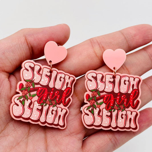 Sleigh Girl Sleigh Holiday Earrings