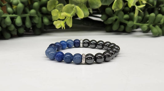 Pathfinder Bracelet - Hematite/Blue Aventurine