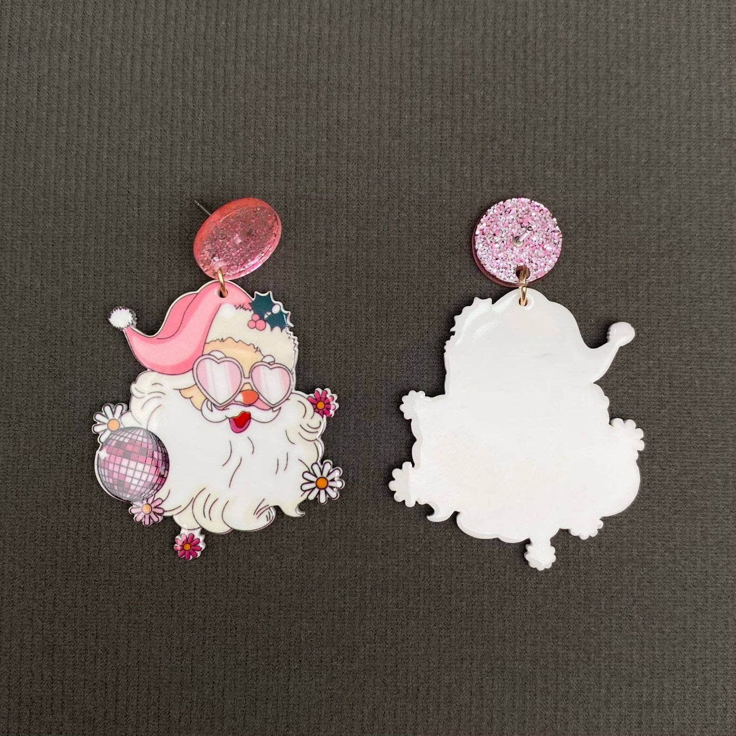 Disco Santa Earrings