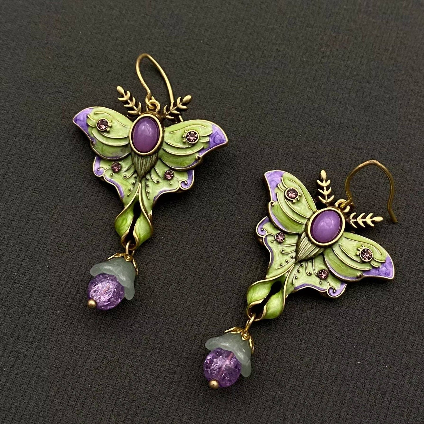 Vintage Luna Moth Earrings