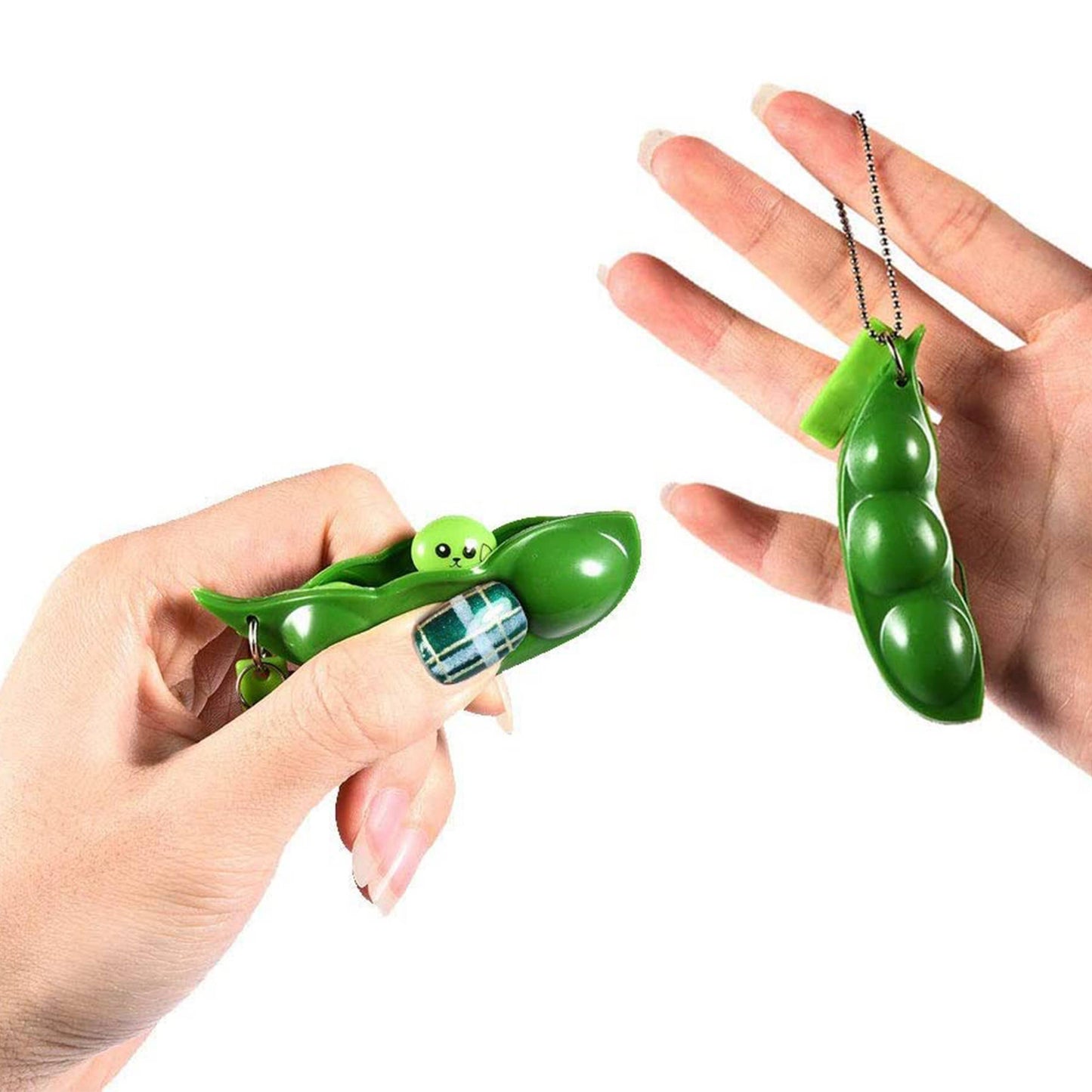 Pea Pod Fidget Keychain