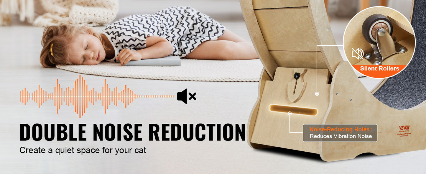 Cat Exercise Wheel with Detachable Carpet
