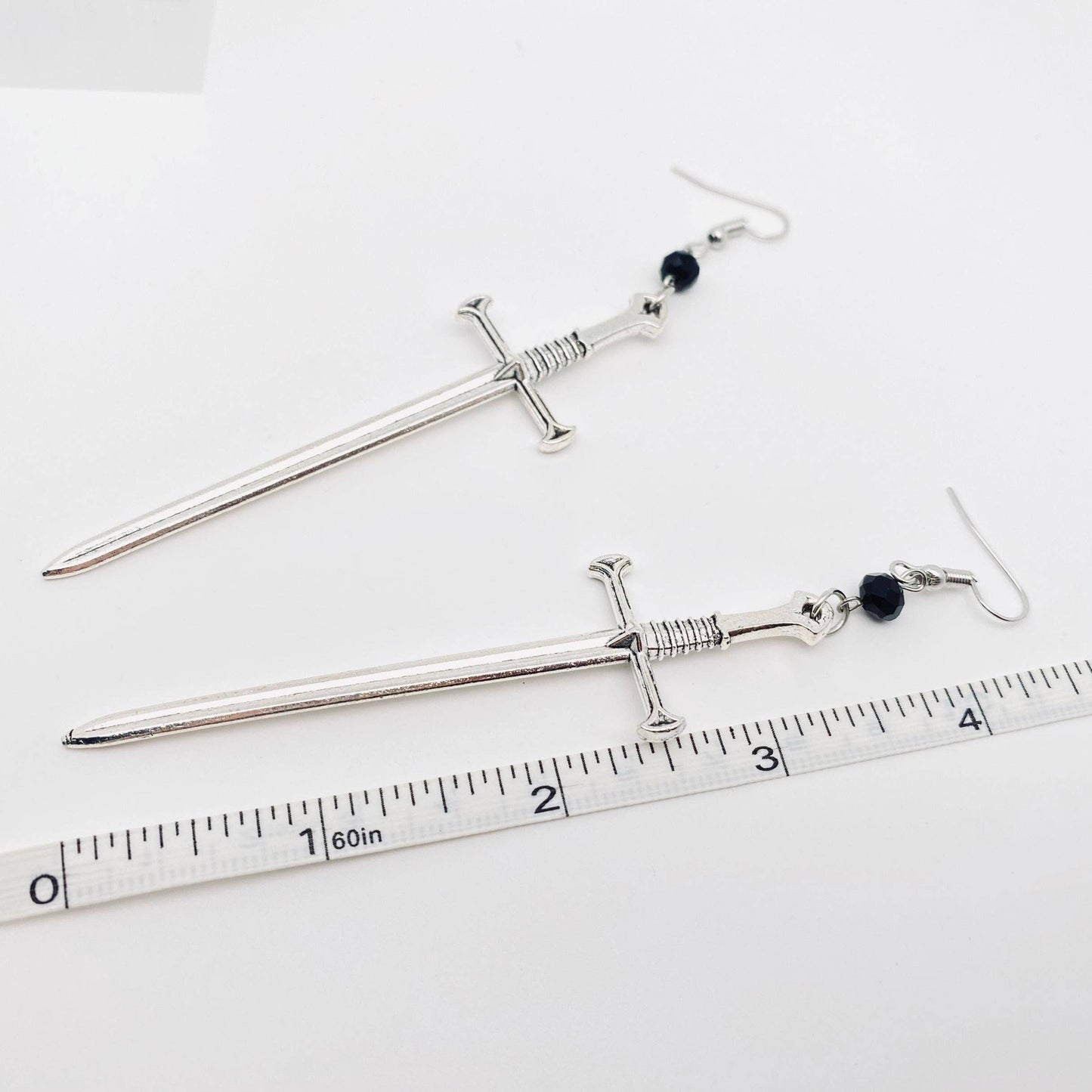 Silver Sword Earrings