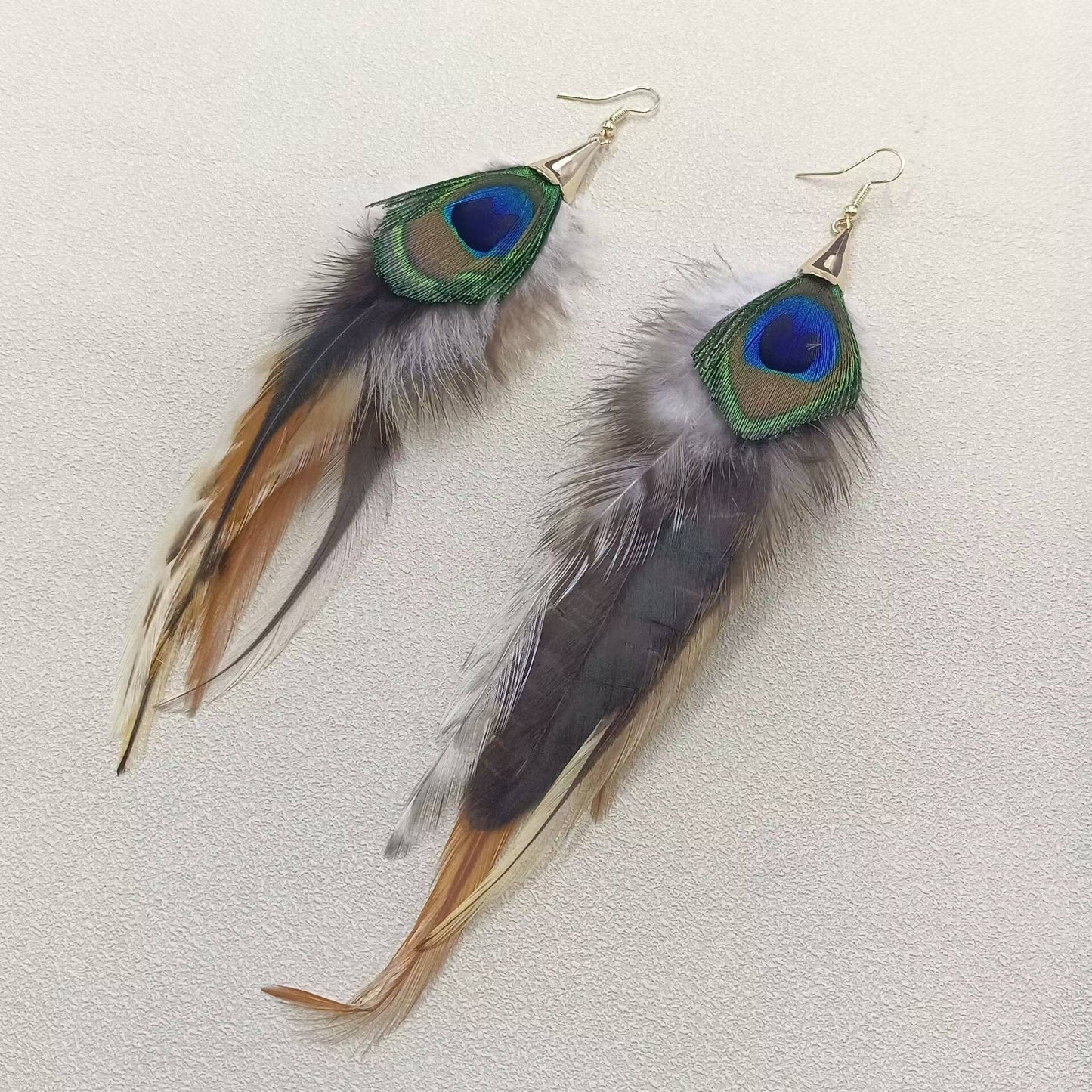 Peacock Feather Earrings