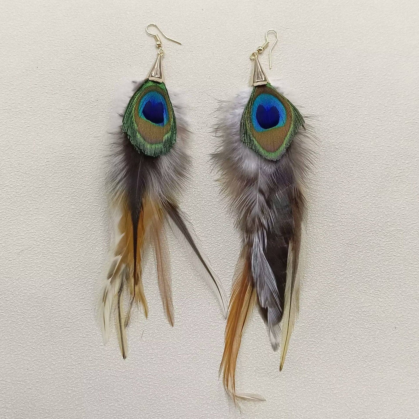 Peacock Feather Earrings