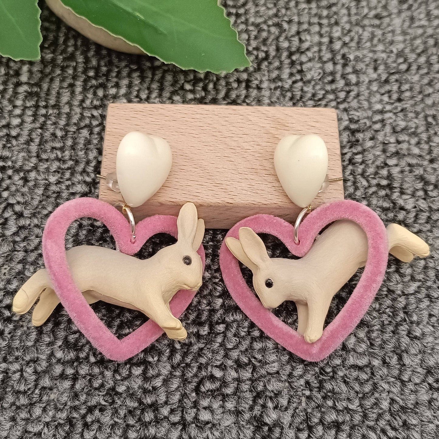 Rabbit Heart Earrings