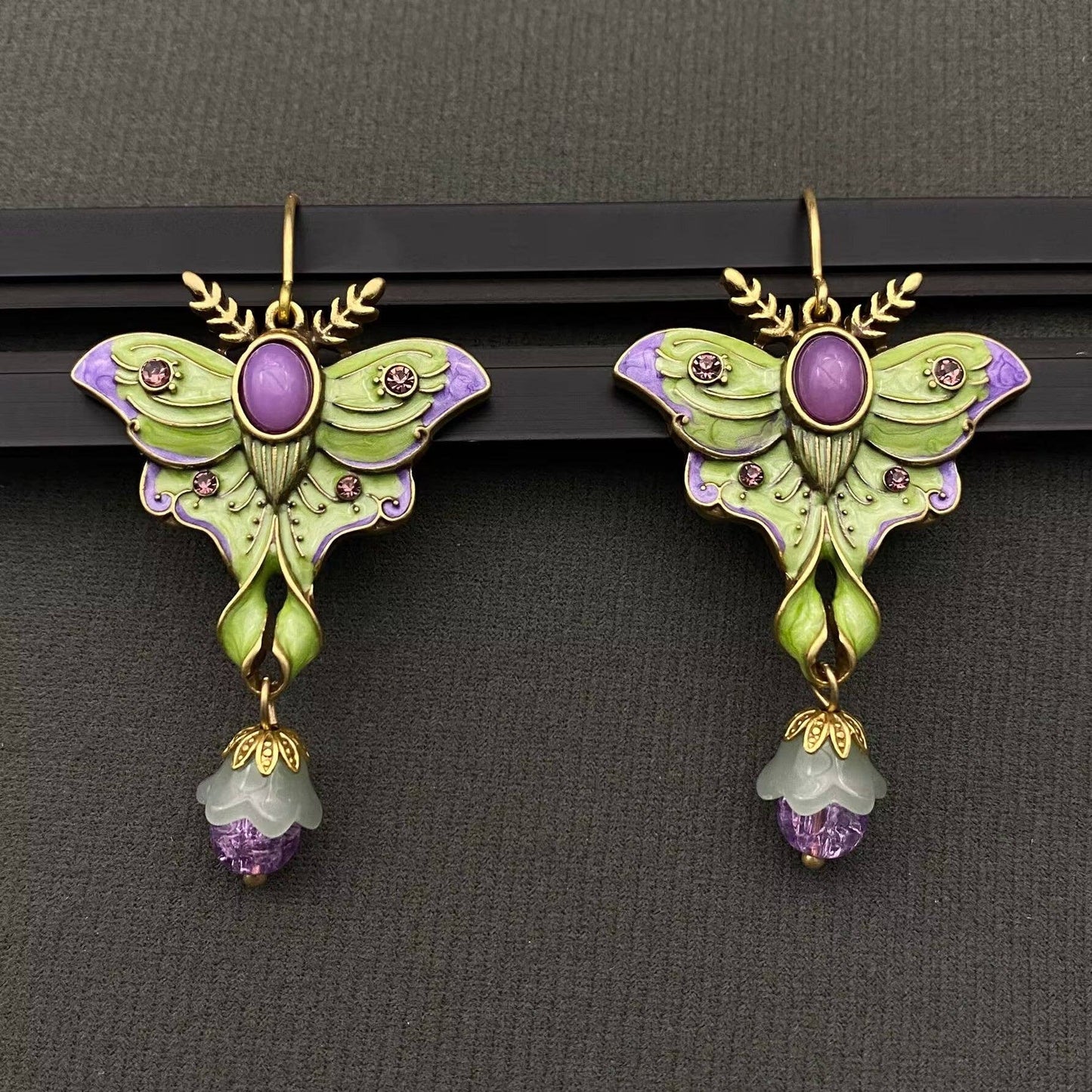 Vintage Luna Moth Earrings