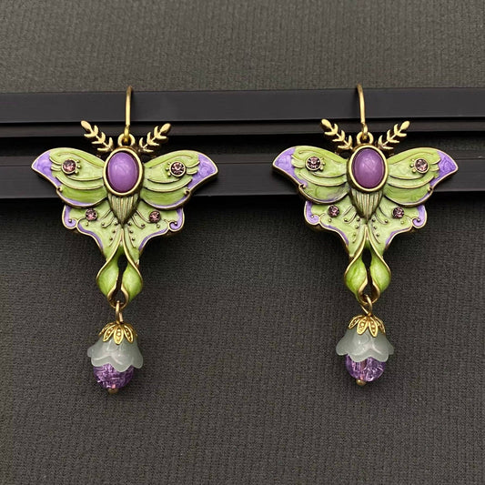 Vintage Luna Moth Earrings