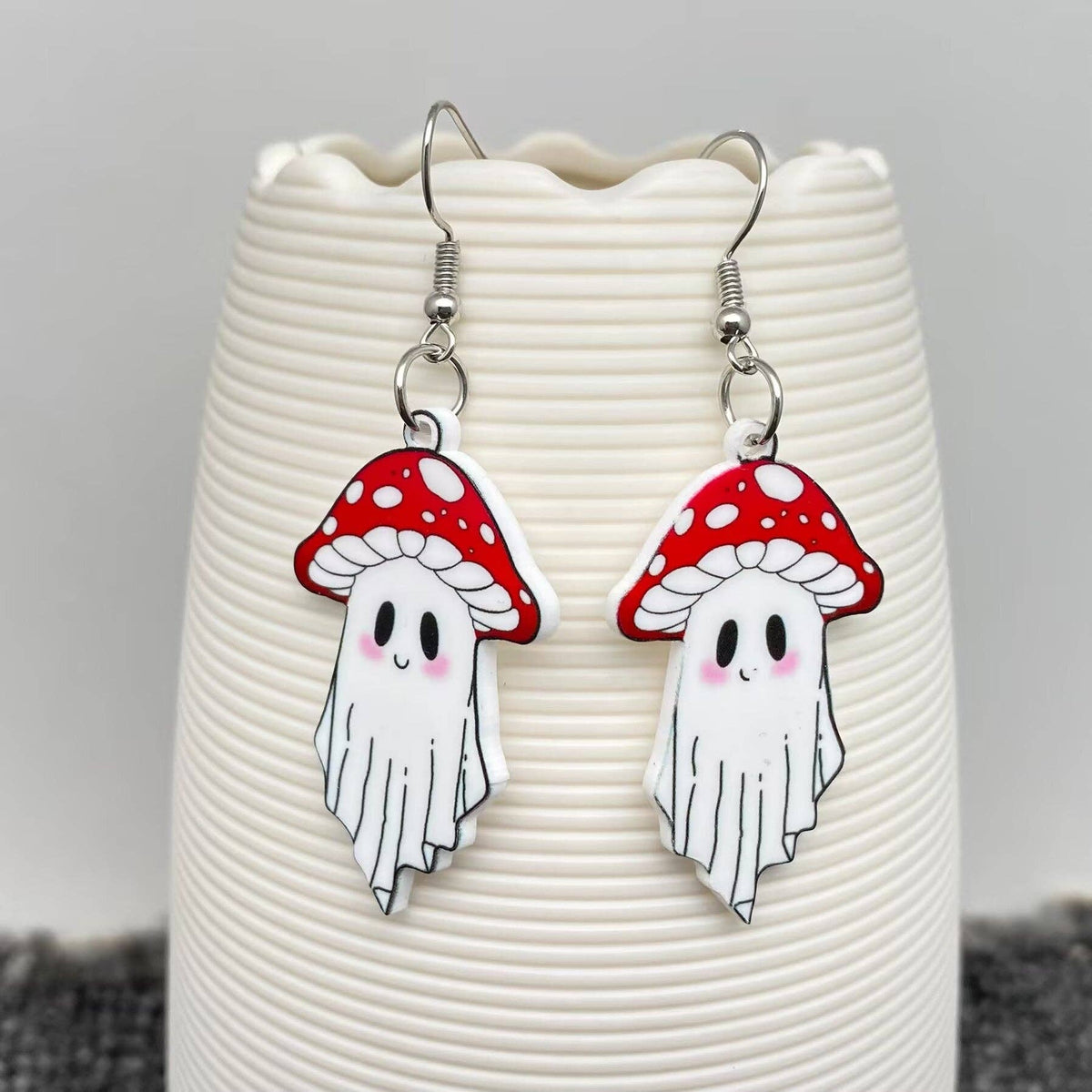 Mushroom Ghost Earrings